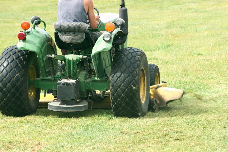 Contractor Mowing a Lawn